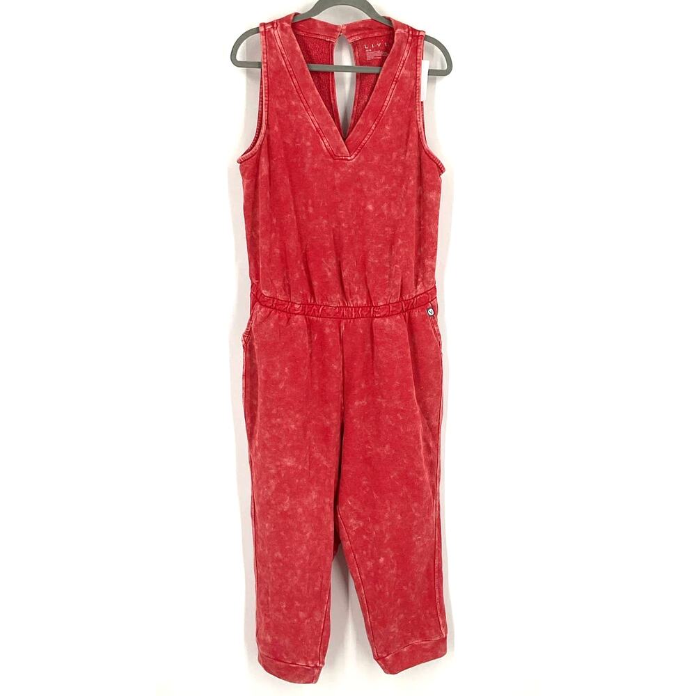 Livi Lane Bryant‎ Orange Tie Die Sleeveless Jogger Jumpsuit Size 14/16